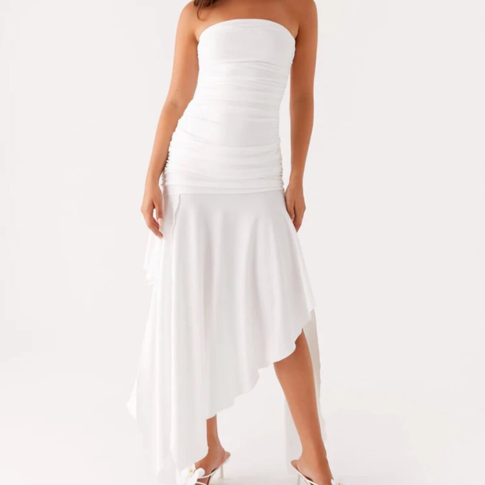 Peppermayo - Ora Strapless Maxi Dress - White